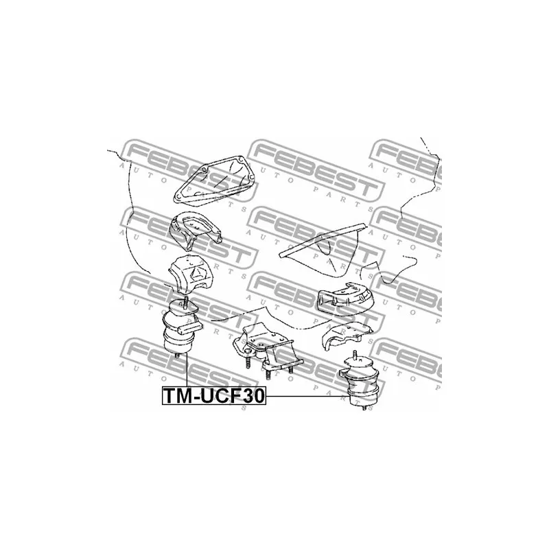 Support moteur avant FEBEST TM-UCF30 - Visuel 2