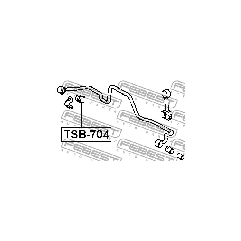 Suspension, stabilisateur FEBEST TSB-704 - Visuel 1