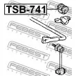 FEBEST TSB-741 - Suspension, stabilisateur