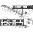 FEBEST TSB-GGL10R - Coussinet de palier, stabilisateur