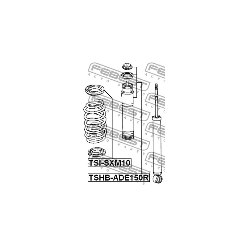 Bouchon de protection/soufflet, amortisseur FEBEST TSHB-ADE150R - Visuel 2