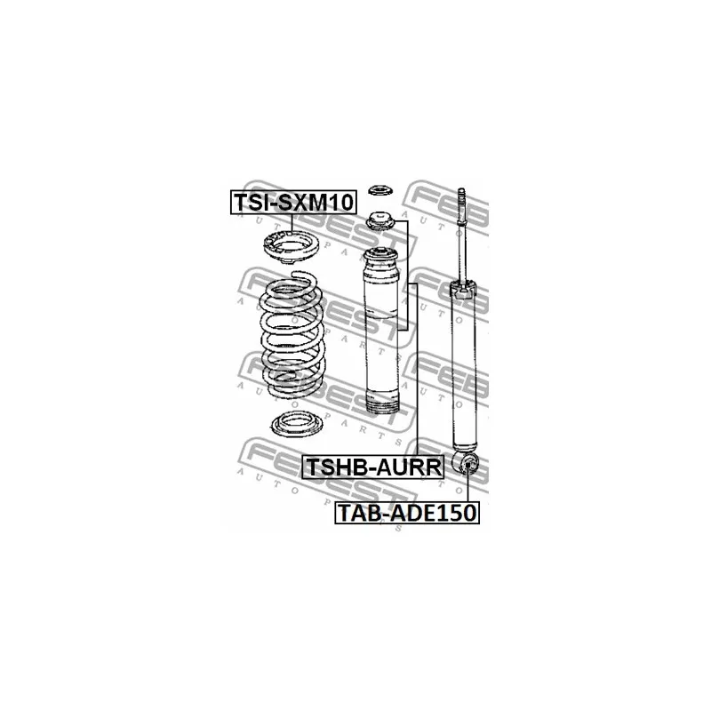 Bouchon de protection/soufflet, amortisseur FEBEST TSHB-AURR - Visuel 1