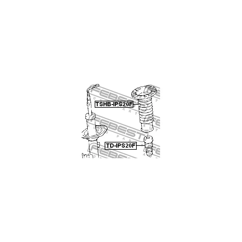 Bouchon de protection/soufflet, amortisseur FEBEST TSHB-IPS20F - Visuel 2