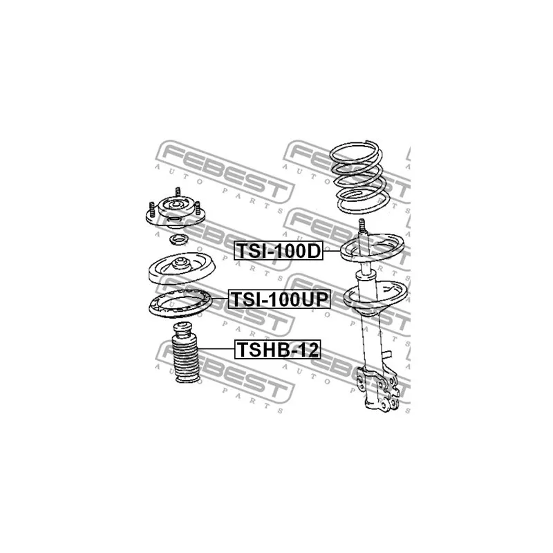 Patin de ressort FEBEST TSI-100D - Visuel 2