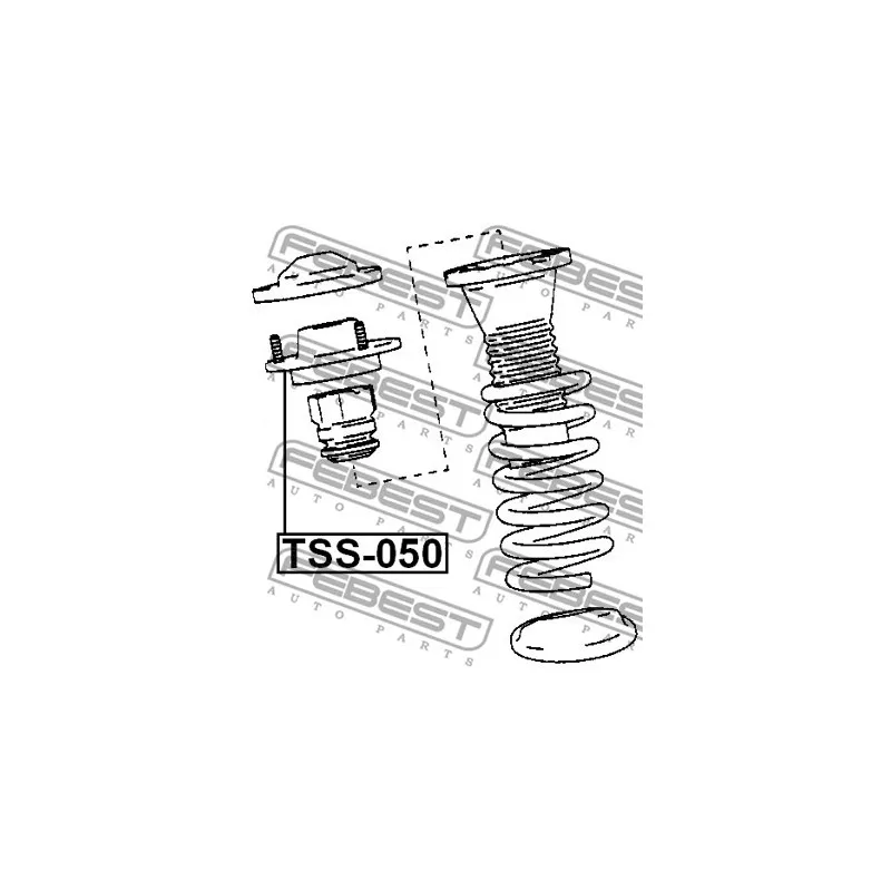 Suspension, amortisseur FEBEST TSS-050 - Visuel 1