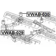 FEBEST VWAB-029 - Suspension, corps de l'essieu