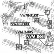 FEBEST VWAB-31KIT - Silent bloc de suspension (train arrière)