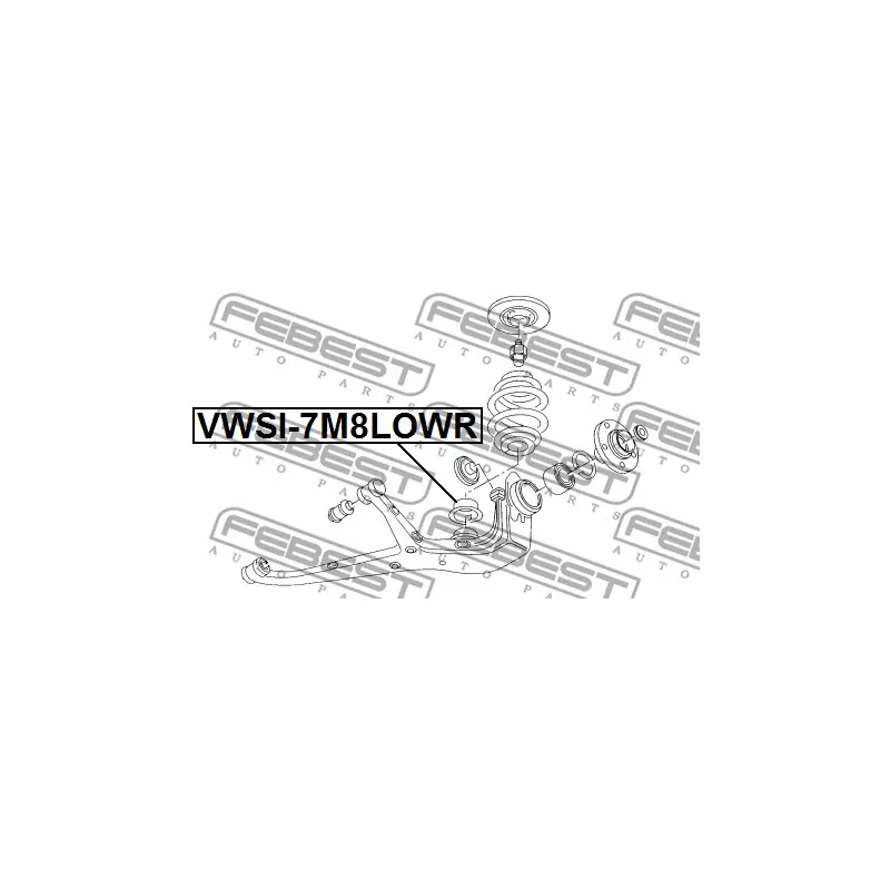Patin de ressort FEBEST VWSI-7M8LOWR - Visuel 2