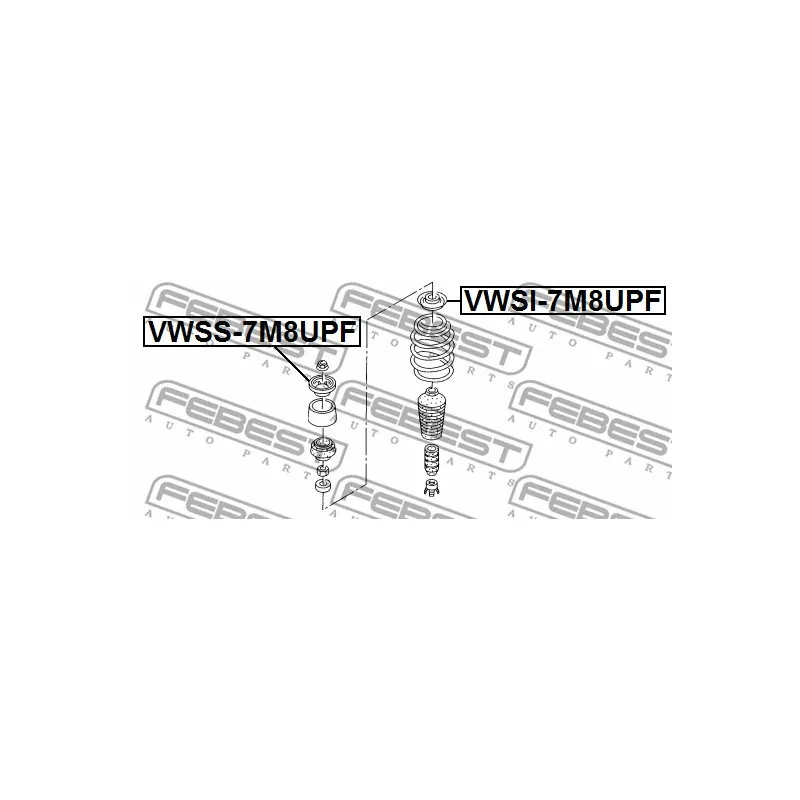 Patin de ressort FEBEST VWSI-7M8UPF - Visuel 1