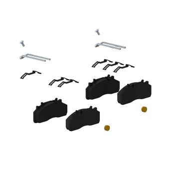 Jeu de 4 plaquettes de frein avant WABCO OEM 1609191 Jeu de 4 plaquettes de frein avant WABCO OEM 1609191