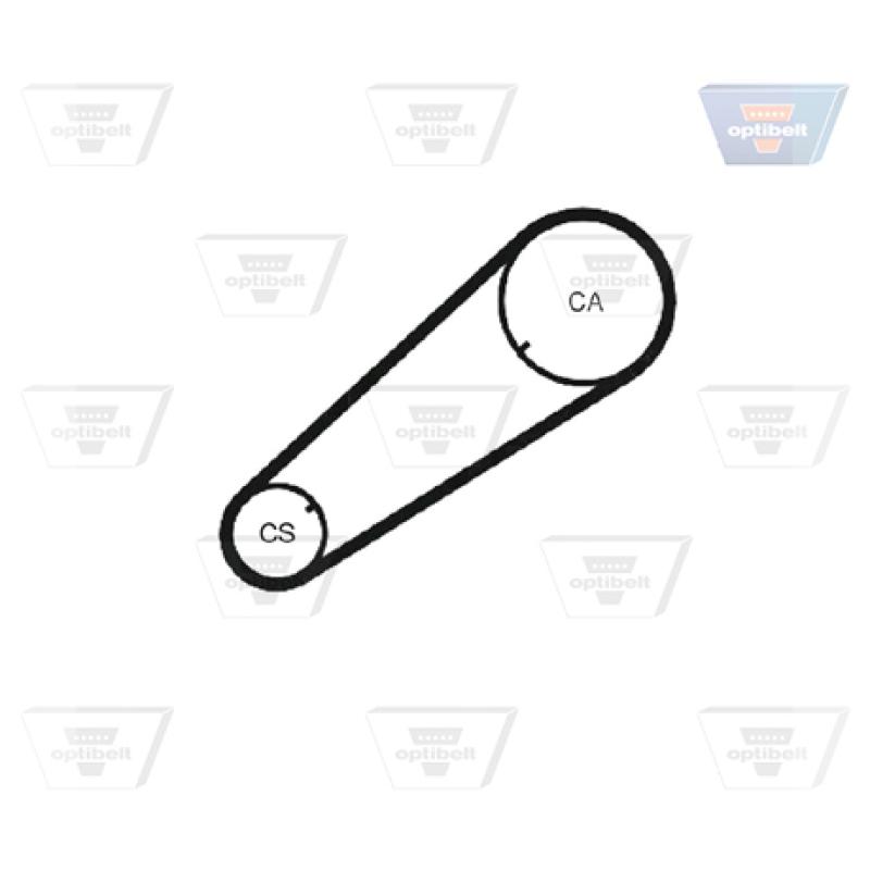 Courroie de distribution OPTIBELT ZRK 1380 - Visuel 2