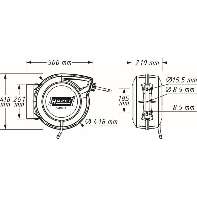 Enrouleur de tuyau HAZET 9040N-13 - Visuel 2