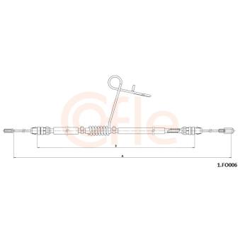 Tirette à câble, frein de stationnement COFLE OEM 2067515