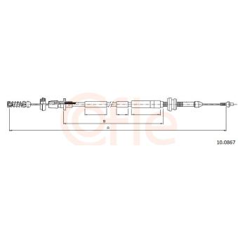 Câble d'accélération COFLE 10.0867 pour VOLKSWAGEN GOLF 1.6 - 75cv Câble d'accélération COFLE 10.0867 pour VOLKSWAGEN GOLF 1.6 - 75cv
