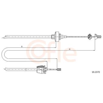 Tirette à câble, commande d'embrayage COFLE [10.2372]
