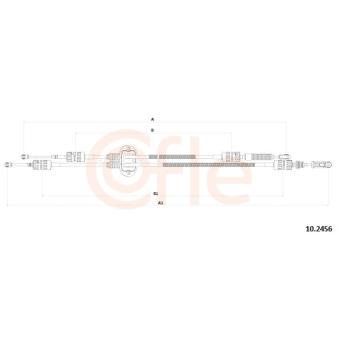 Tirette à câble, boîte de vitesse manuelle COFLE 10.2456 pour AUDI TT 1.8 16V - 115cv