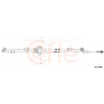 Tirette à câble, boîte de vitesse manuelle COFLE 10.2464