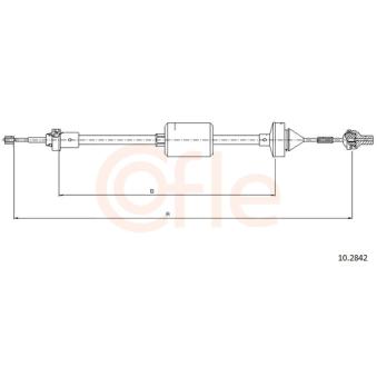 Tirette à câble, commande d'embrayage COFLE [10.2842]