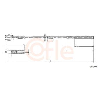 Tirette à câble, commande d'embrayage COFLE OEM 113721335a