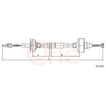 Tirette à câble, commande d'embrayage COFLE [10.3143]