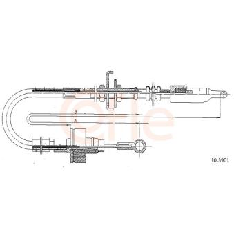 Tirette à câble, commande d'embrayage COFLE [10.3901]
