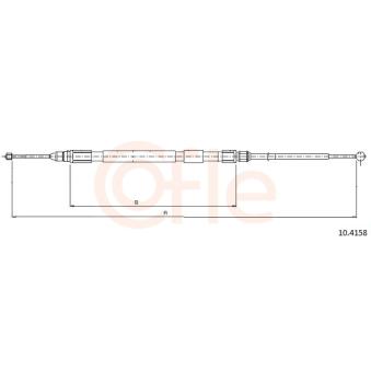 Tirette à câble, frein de stationnement COFLE OEM 34406761097
