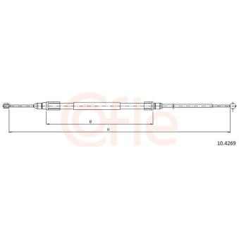 Tirette à câble, frein de stationnement COFLE 10.4269