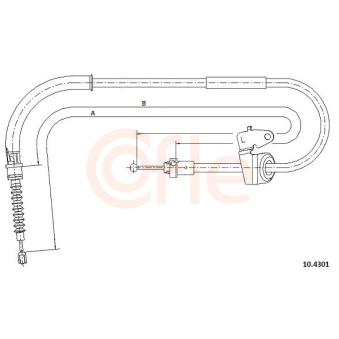 Tirette à câble, frein de stationnement COFLE OEM 34411514215