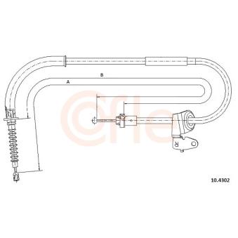Tirette à câble, frein de stationnement COFLE 10.4302