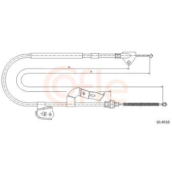 Tirette à câble, frein de stationnement COFLE OEM 4745Y2