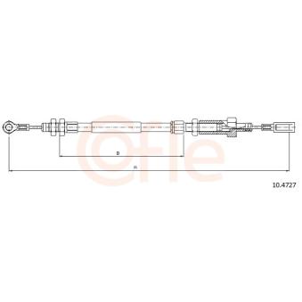 Tirette à câble, frein de stationnement COFLE OEM 4745V7