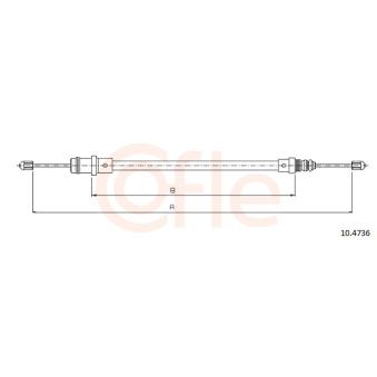 Tirette à câble, frein de stationnement COFLE OEM 474626 Tirette à câble, frein de stationnement COFLE OEM 474626