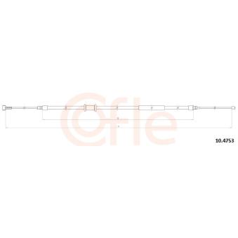 Tirette à câble, frein de stationnement COFLE OEM 1673595680