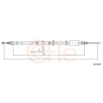 Tirette à câble, frein de stationnement COFLE OEM LR007496 Tirette à câble, frein de stationnement COFLE OEM LR007496