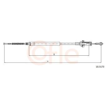 Tirette à câble, frein de stationnement COFLE 10.5173