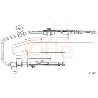 Tirette à câble, frein de stationnement COFLE 10.5225 pour ROVER 400 420 Si Lux - 136cv