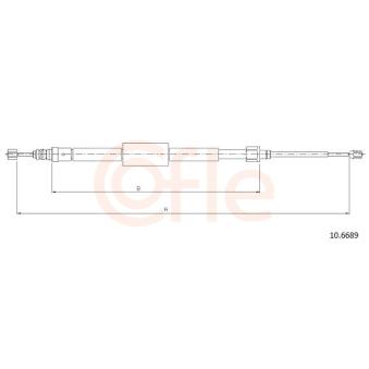 Tirette à câble, frein de stationnement COFLE OEM 8200229445
