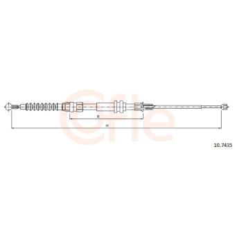 Tirette à câble, frein de stationnement COFLE 10.7435 pour MERCEDES-BENZ CLASSE E 2.0 TDI - 110cv