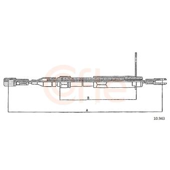 Tirette à câble, frein de stationnement COFLE 10.943