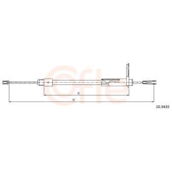 Tirette à câble, frein de stationnement COFLE OEM 2034200385