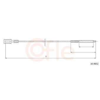 Tirette à câble, frein de stationnement COFLE [10.9852]