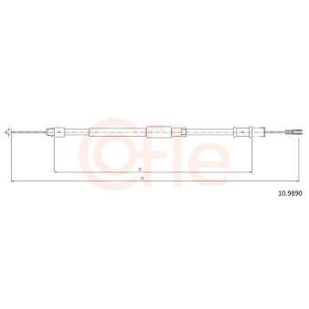 Tirette à câble, frein de stationnement COFLE OEM 9064202085