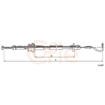 Câble d'accélération COFLE 11.087 pour VOLKSWAGEN TRANSPORTER - COMBI 1.6 - 110cv