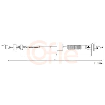 Tirette à câble, commande d'embrayage COFLE OEM 2150Z5 Tirette à câble, commande d'embrayage COFLE OEM 2150Z5