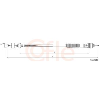 Tirette à câble, commande d'embrayage COFLE [11.2198]