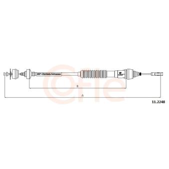 Tirette à câble, commande d'embrayage COFLE OEM 2150V7