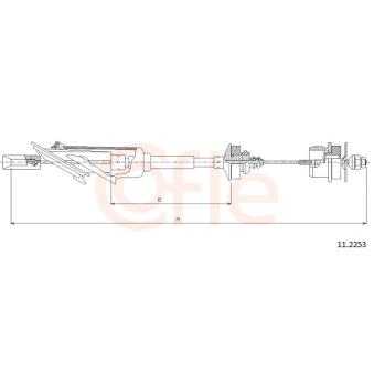 Tirette à câble, commande d'embrayage COFLE [11.2253]