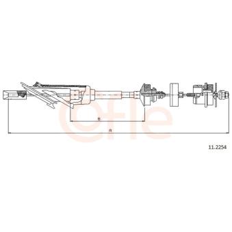 Tirette à câble, commande d'embrayage COFLE OEM 96259810
