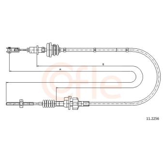 Tirette à câble, commande d'embrayage COFLE OEM 313400H040