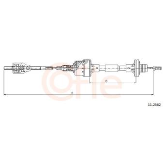 Tirette à câble, commande d'embrayage COFLE OEM 669005